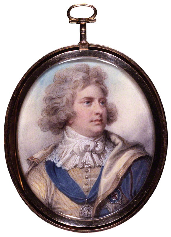 George IV when Prince of Wales, miniature by Richard Cosway, 1792. 