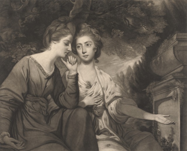 Mrs Bouverie and Mrs Crewe. Print after Sir Joshua Reynolds. Yale Center for British Art, Paul Mellon Fund.