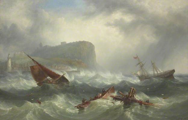 Wreck off Scarborough by John Warkup Swift, 1863