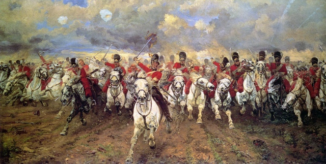 Scotland Forever! The charge of the Scots Greys by Lady Butler, 1881
