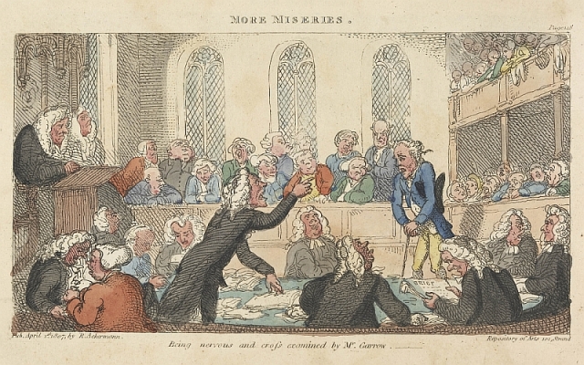 Being nervous and cross examined by Mr Garrow, 1807.