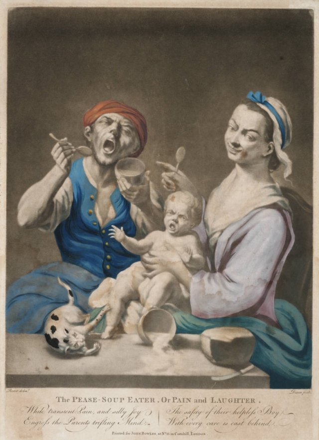 The pease-soup eater, or, Pain and laughter, by John Dixon. Courtesy of Lewis Walpole Library