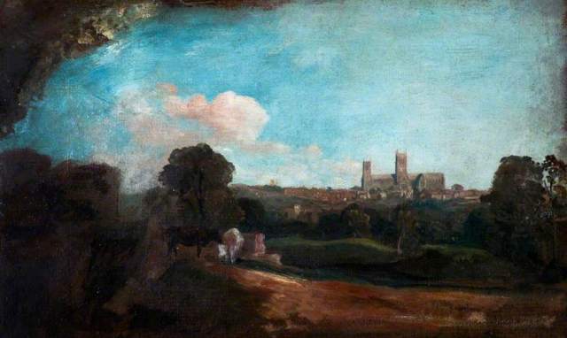 A View of Lincoln from the South at Little Bargate by Peter de Wint, 1824; The Collection: Art & Archaeology in Lincolnshire (Usher Gallery); http://www.artuk.org/artworks/a-view-of-lincoln-from-the-south-at-little-bargate-82035