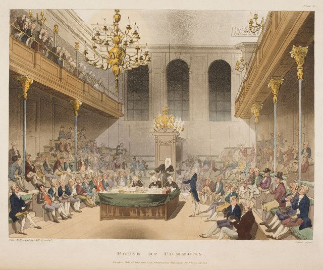 House of Commons from Microcosm of London. Courtesy of the British Library