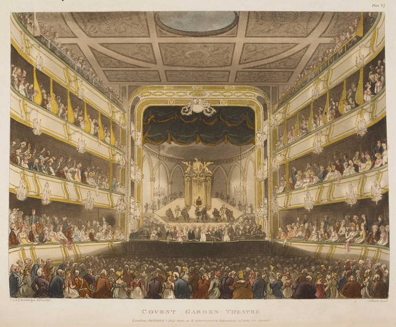 Covent Garden Theatre from Microcosm of London, courtesy of British Library