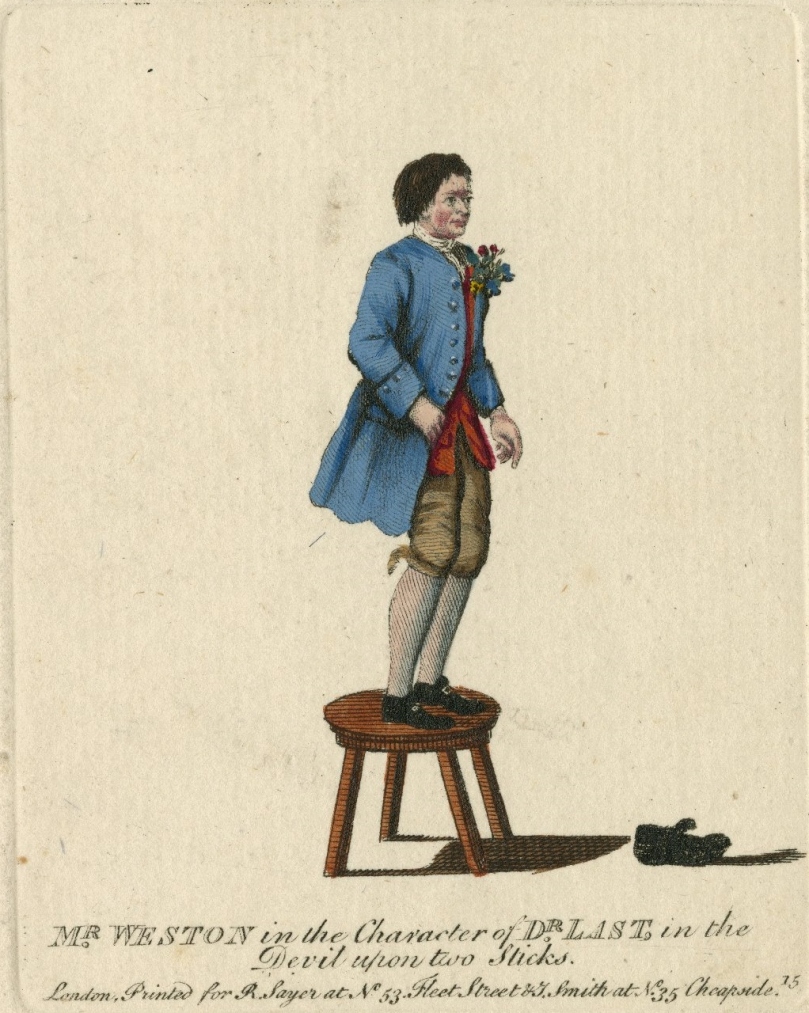 Mr Weston in the character of Dr Last in Samuel Foote's the Devil Upon Two Sticks. The Folger Library