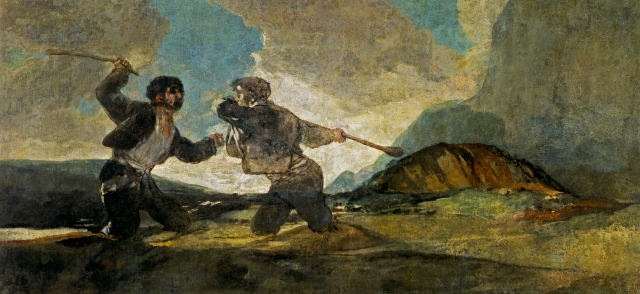 Fight with Cudgels, Francisco de Goya. Prado Museum.