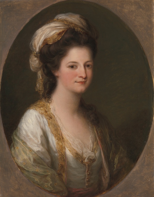 Portrait of a woman, traditionally identified as Lady Hervey by Angelica Kauffmann c1770. Courtesy of Yale Center for British Art