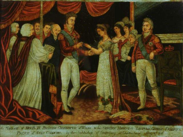 The Marriage of Princess Charlotte and Prince Leopold in the Crimson State Room, Carlton House, 1816