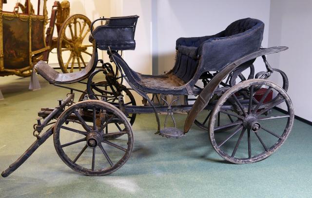 A Russian Droshky (light horse-driven carriage) from the 1820s