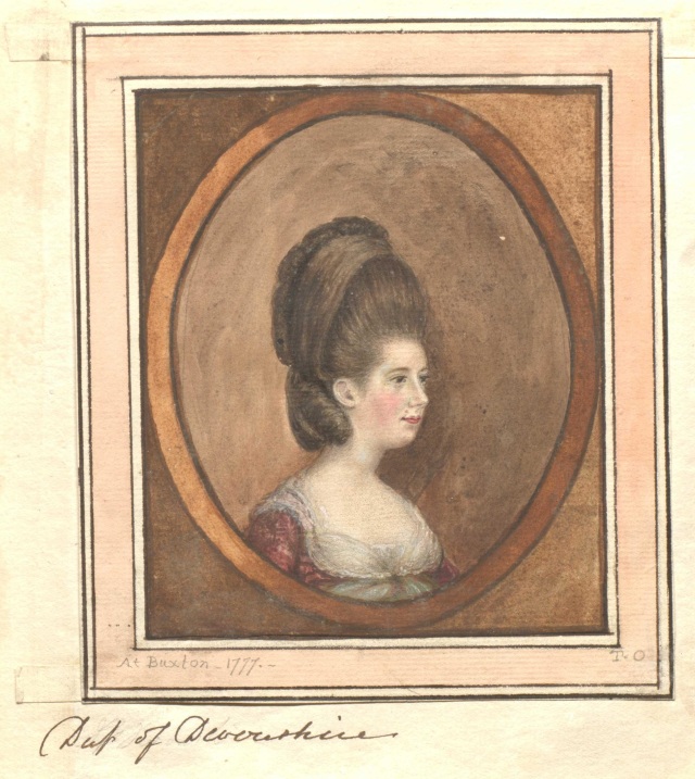 Duchess of Devonshire, sketch by Thomas Orde, 1st Baron Bolton. Courtesy of North Yorkshire Archives