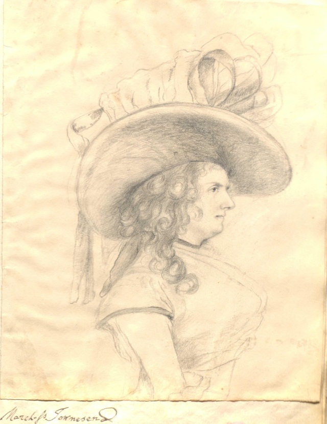 Marchioness Townsend, sketch by Thomas Orde, 1st Baron Bolton. Courtesy of North Yorkshire Archives
