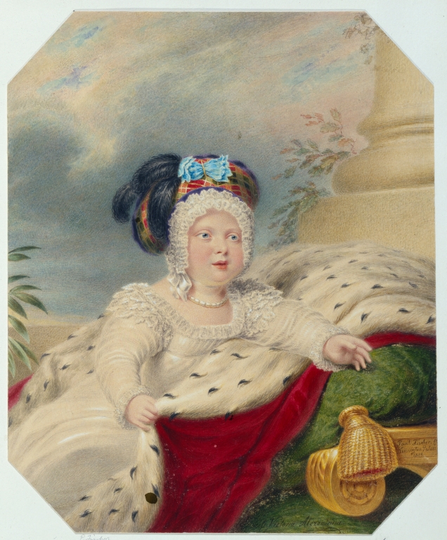 Princess Victoria, later Queen. 1819 signed 1819. Johann Georg Paul Fischer. Royal Collection Trust