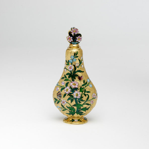 Enamelled and engraved gold Perfume bottle - Victoria and Albert Museum