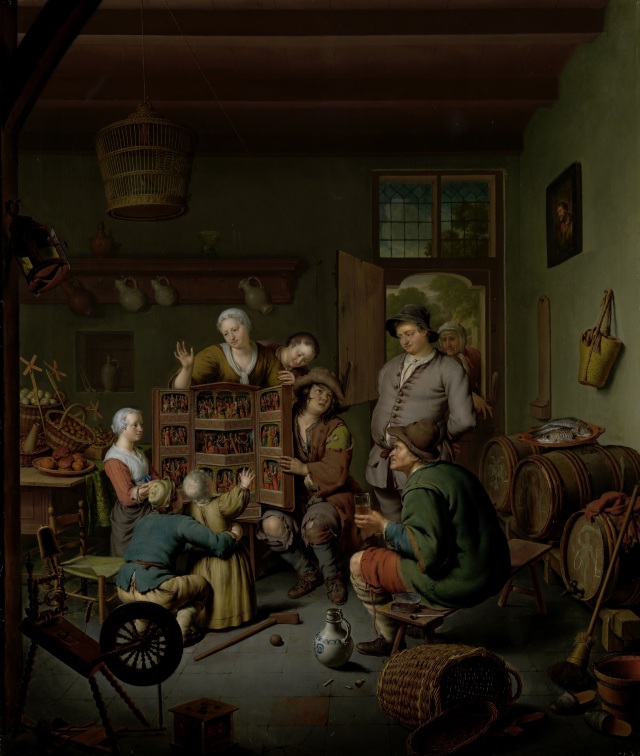The Raree-show (’t Fraay Curieus), Willem van Mieris, 1718. Rijksmuseum